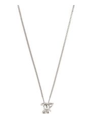 Saint Laurent prism charm necklace - Argento
