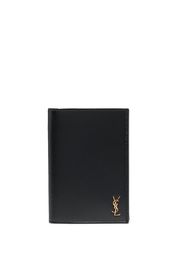 Saint Laurent logo-plaque cardholder - Nero