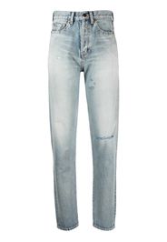 Saint Laurent high-waist ripped jeans - Blu