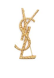 Saint Laurent YSL logo brooch - Oro