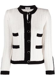 Saint Laurent knitted button-up cardigan - Toni neutri