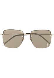 Saint Laurent Occhiali da sole Monogram SL312M squadrati - Oro