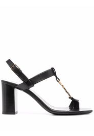 Saint Laurent Cassandra block-heel sandals - Nero