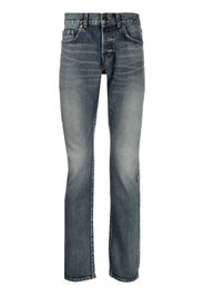 Saint Laurent mid-rise slim-fit jeans - Blu