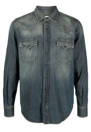 Saint Laurent Camicia denim Western - Blu