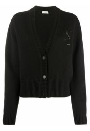 Saint Laurent Cardigan con paillettes - Nero