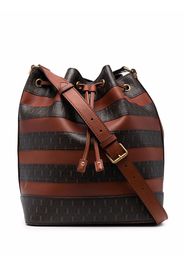 Saint Laurent stripe panelled monogram bag - Marrone