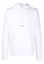 Saint Laurent logo-print cotton hoodie - Bianco