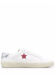 Saint Laurent star-patch lace-up sneakers - Bianco