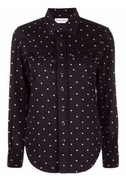 Saint Laurent polka-dot print shirt - Blu