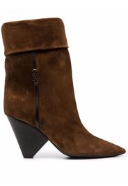 Saint Laurent Niki 85mm ankle boots - Marrone