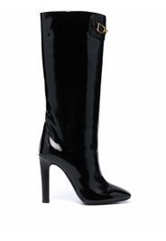 Saint Laurent leather knee-length boots - Nero