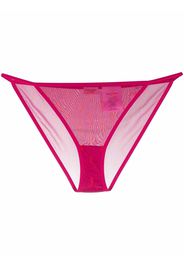 Saint Laurent logo-print tulle briefs - Rosa