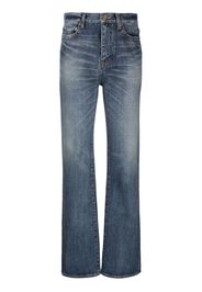 Saint Laurent mid-rise straight-leg denim jeans - Blu