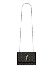 Saint Laurent small rhinestone-embellished Kate chain bag - Nero