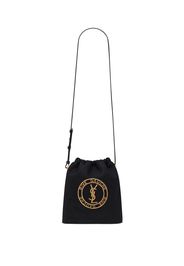 Saint Laurent embroidered-logo single-strap tote - Nero