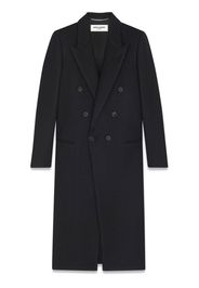 Saint Laurent double-breasted trench coat - 1001 -NOIR BRILLANT