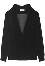 Saint Laurent Blusa con scollo a V - Nero