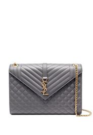 Saint Laurent Borsa a spalla Envelope grande - Grigio