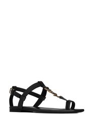 Saint Laurent Cassandra leather sandals - Nero