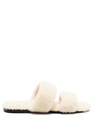 Saint Laurent Sandali slides con suola piatta - Toni neutri