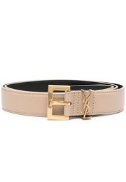 Saint Laurent monogram logo belt - Toni neutri