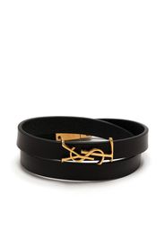 Saint Laurent logo double-strap bracelet - Nero