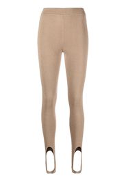 Saint Laurent high-waisted stirrup leggings - Toni neutri