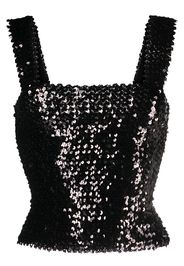 Saint Laurent sequin embellished top - Nero