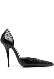 Saint Laurent crocodile-effect stiletto pumps - Nero