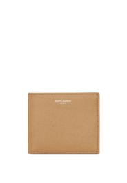 Saint Laurent textured leather wallet - 2654 -TEAK WOOD