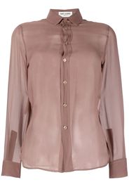 Saint Laurent Camicia semi trasparente - Rosa