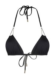 Saint Laurent Top bikini con catena - Nero