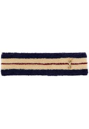 Saint Laurent logo-plaque headband - Blu