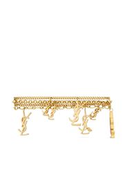 Saint Laurent Multi Cassandre logo charm bracelet - Oro