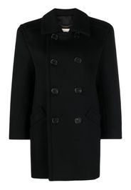 Saint Laurent double-breasted wool coat - Nero