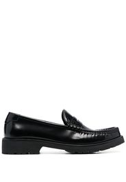 Saint Laurent Le Loafer high-shine finish flat shoes - Nero