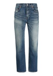 Saint Laurent high-waisted straight-leg jeans - Blu