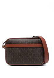 Saint Laurent Borsa messenger con stampa monogramma - Marrone