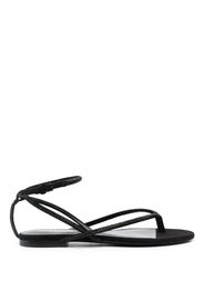 Saint Laurent Jota 05 flat leather sandals - Nero