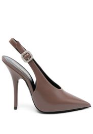 Saint Laurent Yasmeen 125mm slingback pumps - Marrone