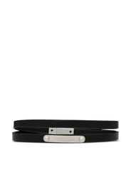 Saint Laurent double-wrap logo-plaque bracelet - Nero