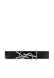 Saint Laurent Cassandre leather bracelet - Nero