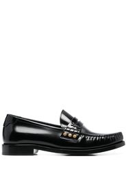 Saint Laurent Schuhe penny-slot leather loafers - Nero