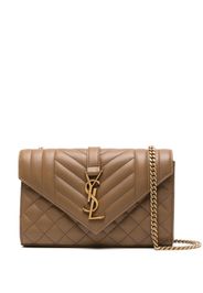 Saint Laurent small Envelope leather shoulder bag - Marrone