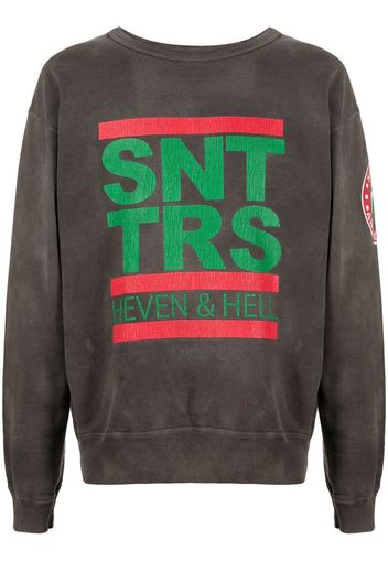 SAINT MXXXXXX logo-print crew-neck sweatshirt - Grigio