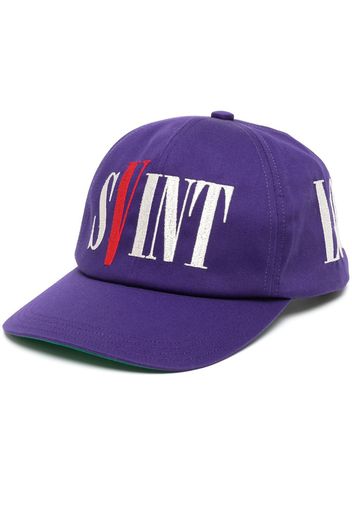 SAINT MXXXXXX x Vlone logo-embroidered cap - Viola