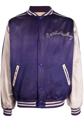 SAINT MXXXXXX logo-embroidered bomber jacket - Viola