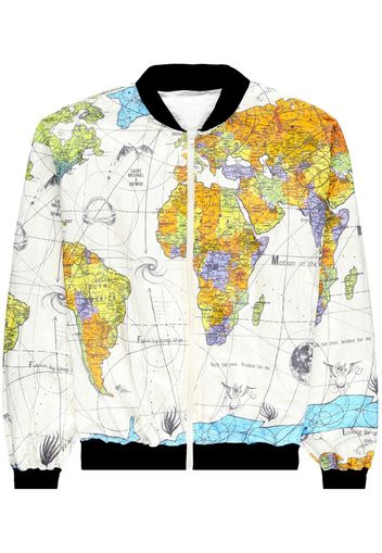 SAINT MXXXXXX World Map bomber jacket - Bianco