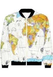 SAINT MXXXXXX World Map bomber jacket - Bianco